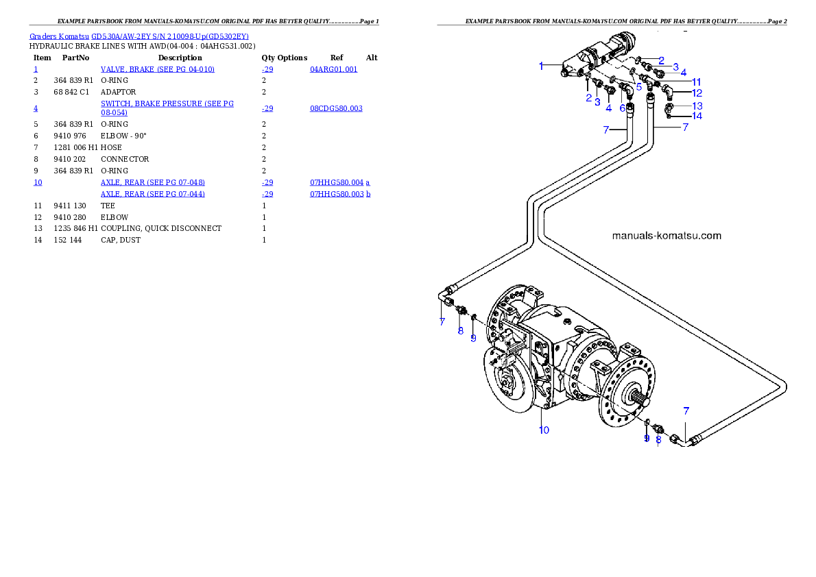 Protected: GD530A/AW-2EY S/N 210098-Up Partsbook