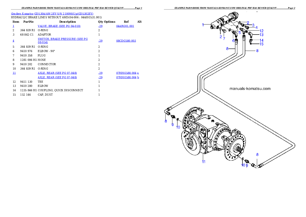 Protected: GD530A/AW-2EY S/N 210098-Up Partsbook