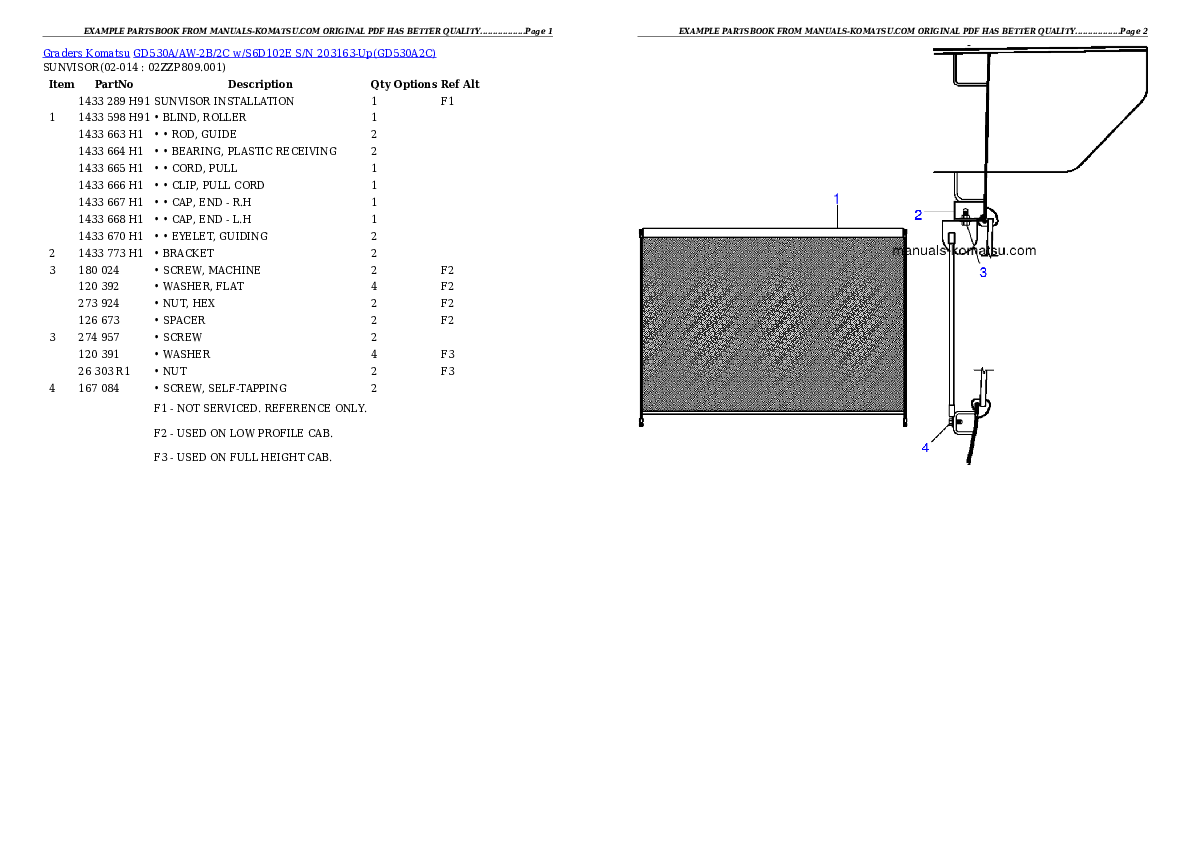 Protected: GD530A/AW-2B/2C w/S6D102E S/N 203163-Up Partsbook