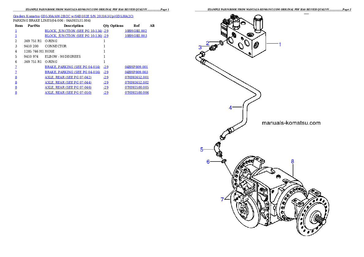 Protected: GD530A/AW-2B/2C w/S6D102E S/N 203163-Up Partsbook