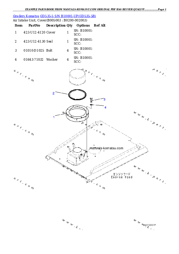 Protected: GD535-5 S/N B10001-UP Partsbook