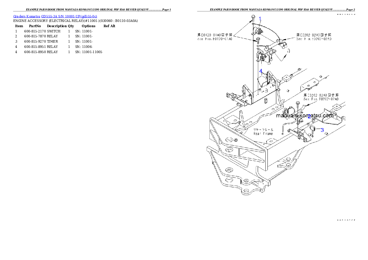 Protected: GD555-3A S/N 10001-UP Partsbook