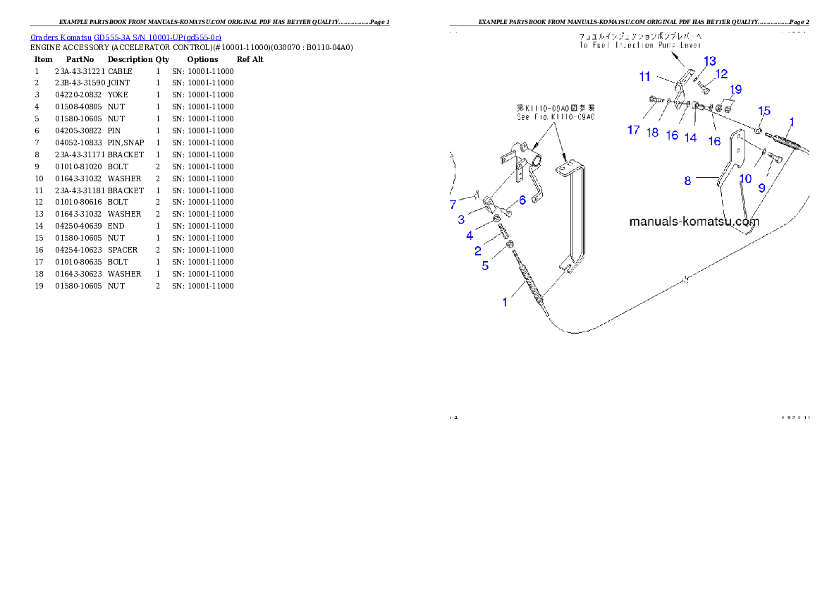 Protected: GD555-3A S/N 10001-UP Partsbook