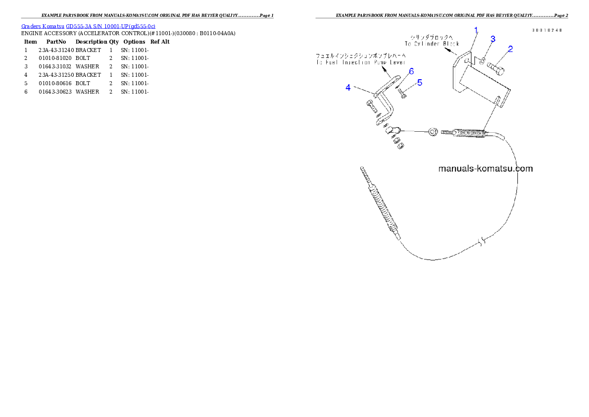 Protected: GD555-3A S/N 10001-UP Partsbook