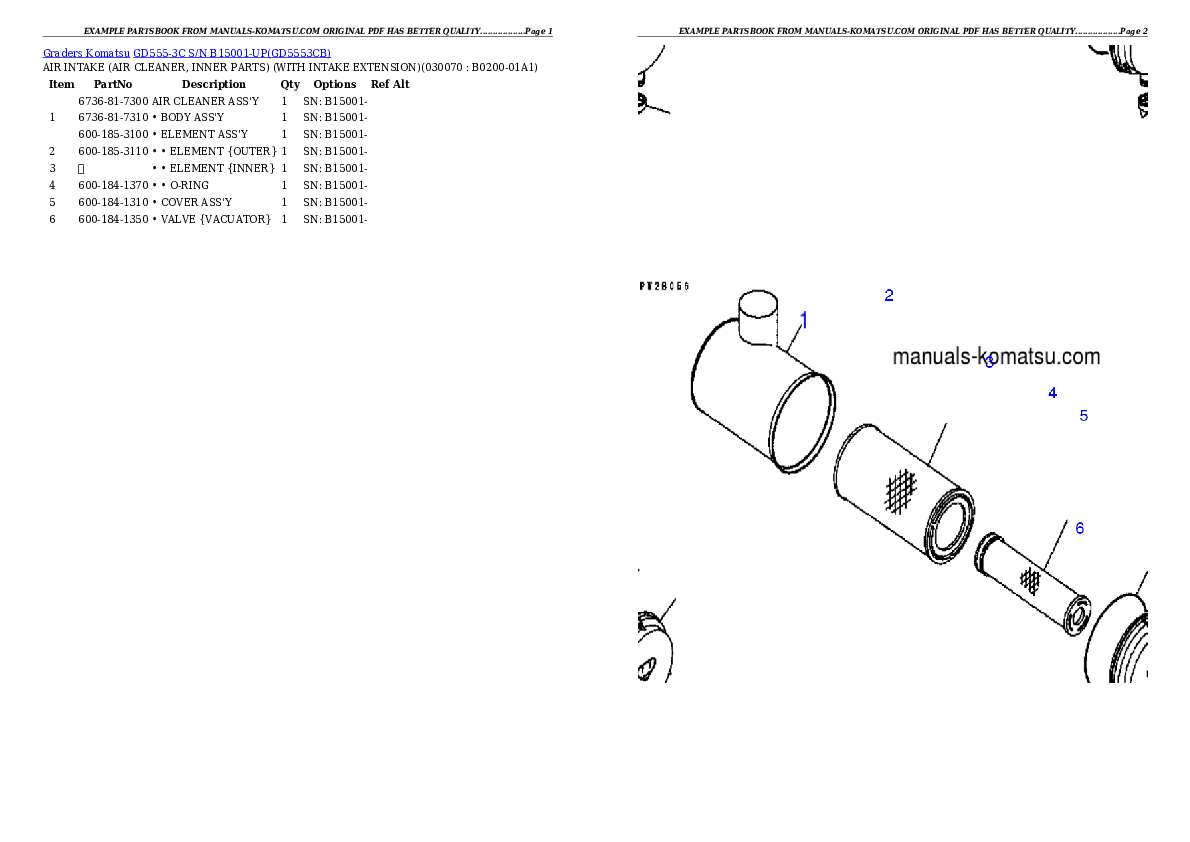 Protected: GD555-3C S/N B15001-UP Partsbook