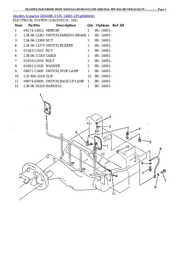 Protected: GD600R-3 S/N 14001-UP Partsbook