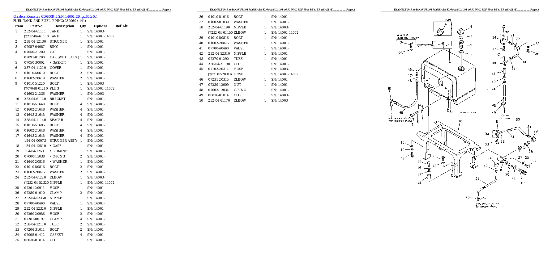 Protected: GD600R-3 S/N 14001-UP Partsbook