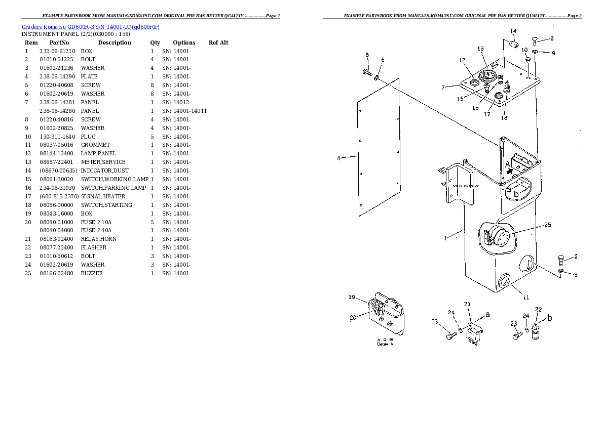 Protected: GD600R-3 S/N 14001-UP Partsbook