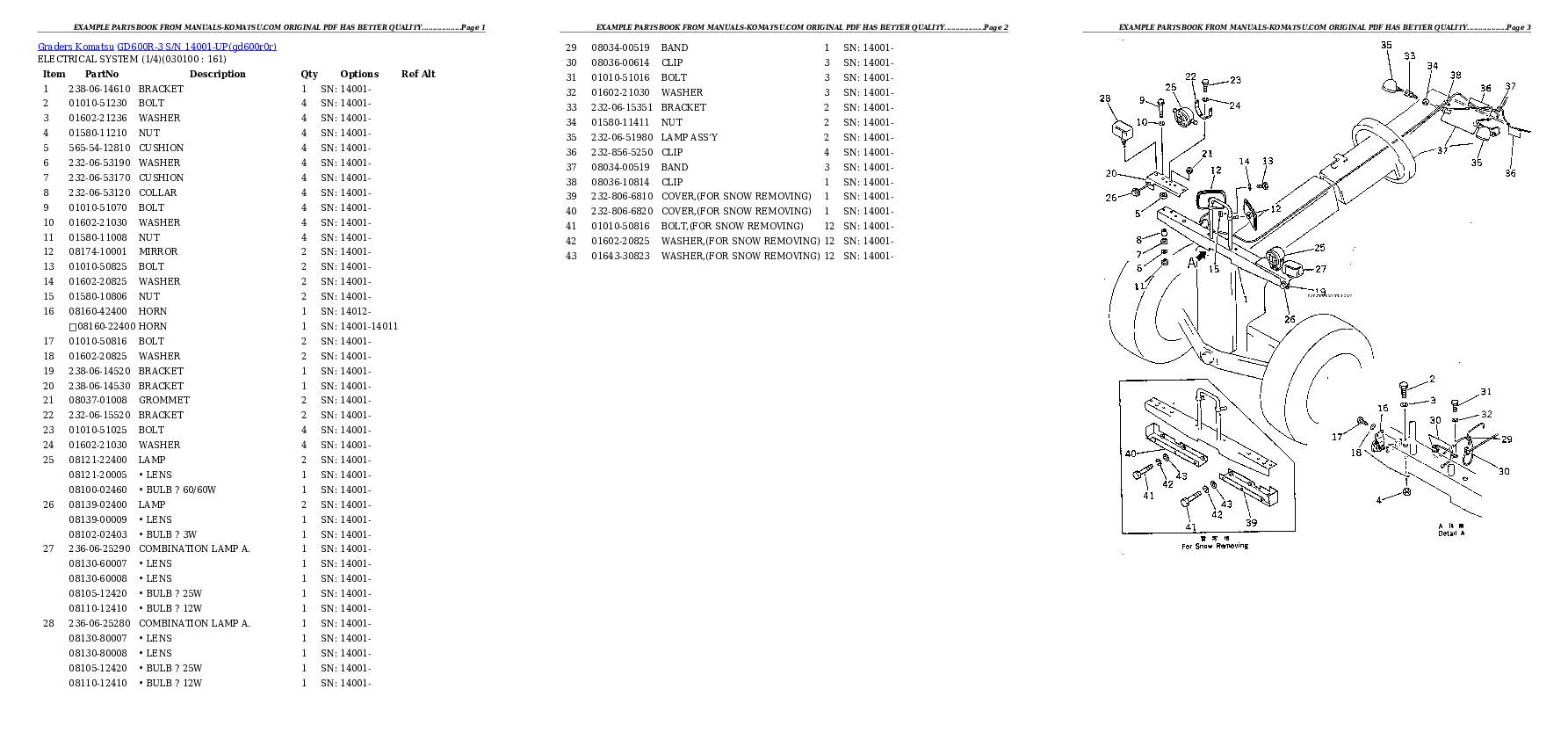 Protected: GD600R-3 S/N 14001-UP Partsbook