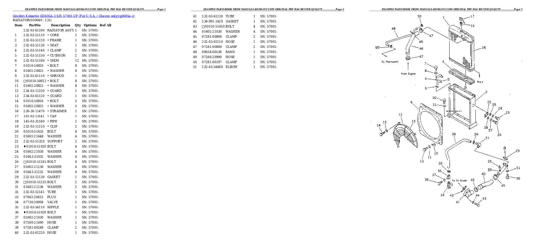 Protected: GD605A-3 S/N 57001-UP (For U.S.A. / Chassis only) Partsbook