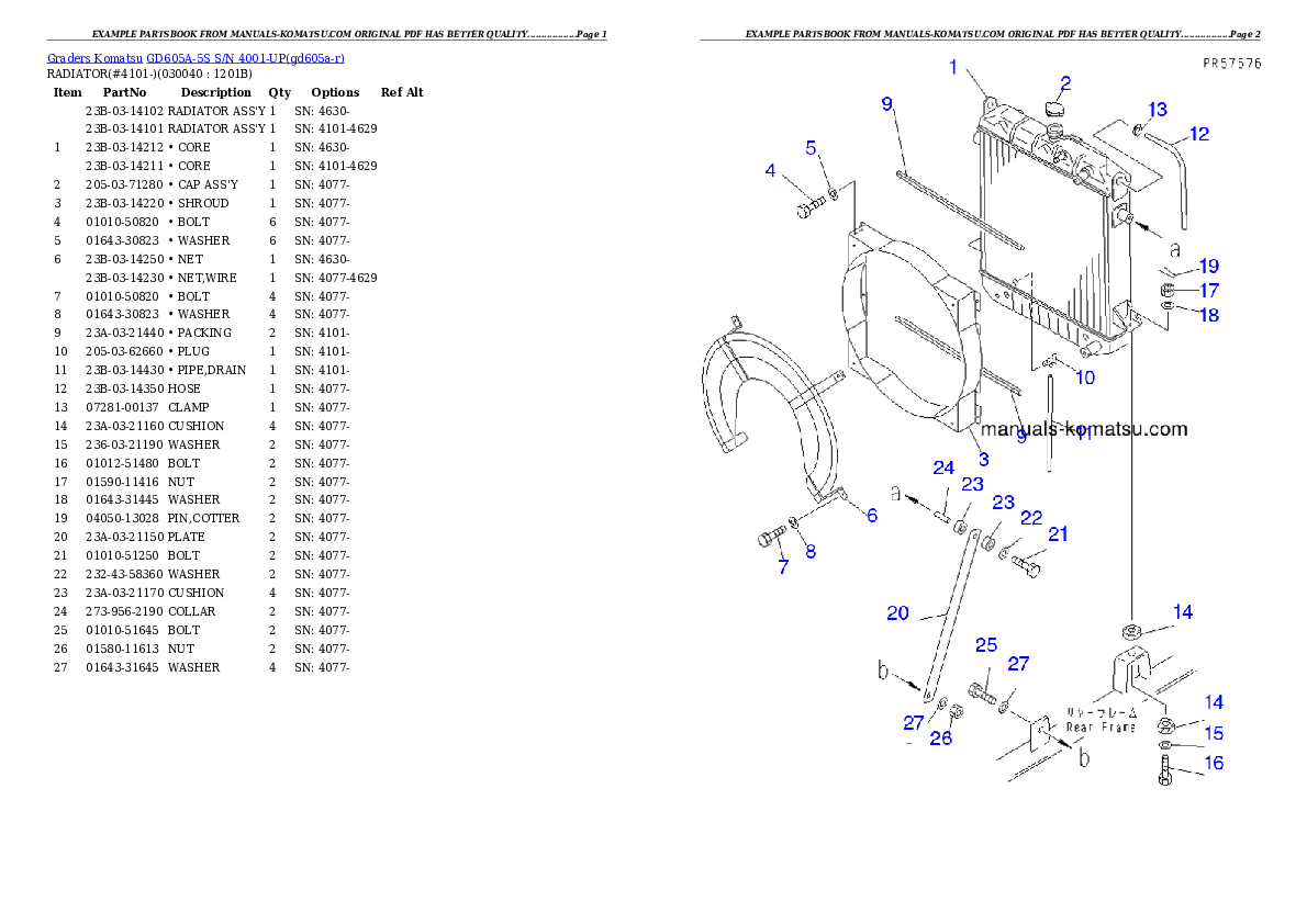 Protected: GD605A-5S S/N 4001-UP Partsbook