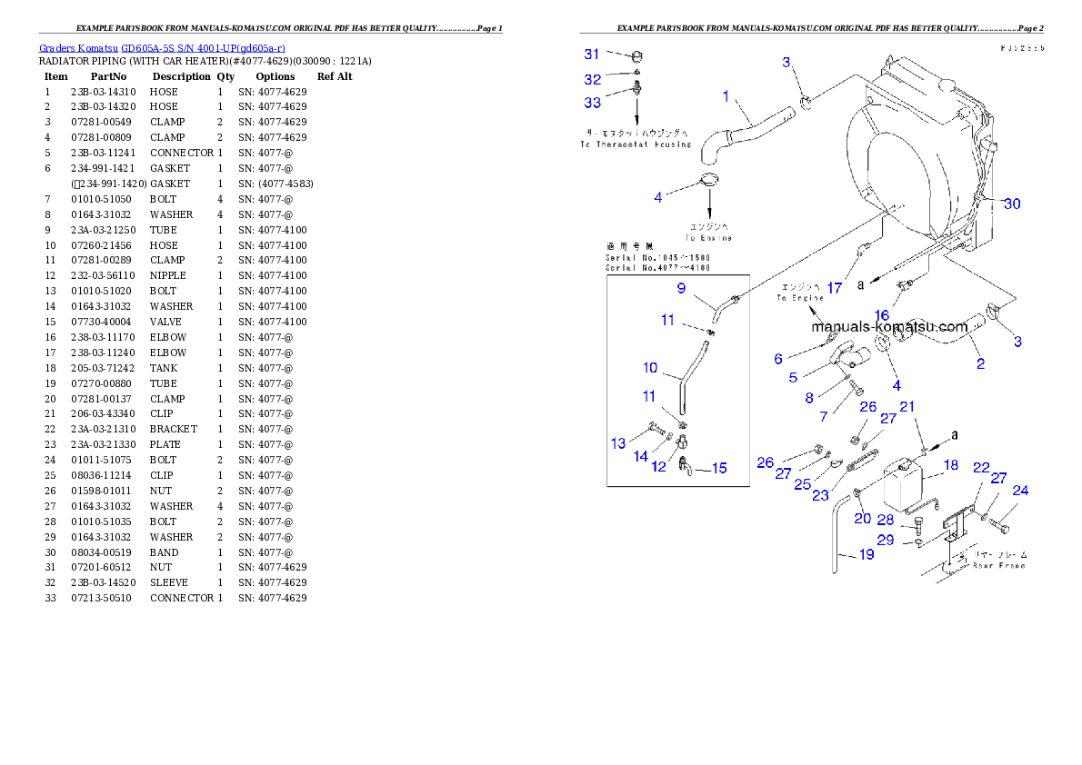 Protected: GD605A-5S S/N 4001-UP Partsbook
