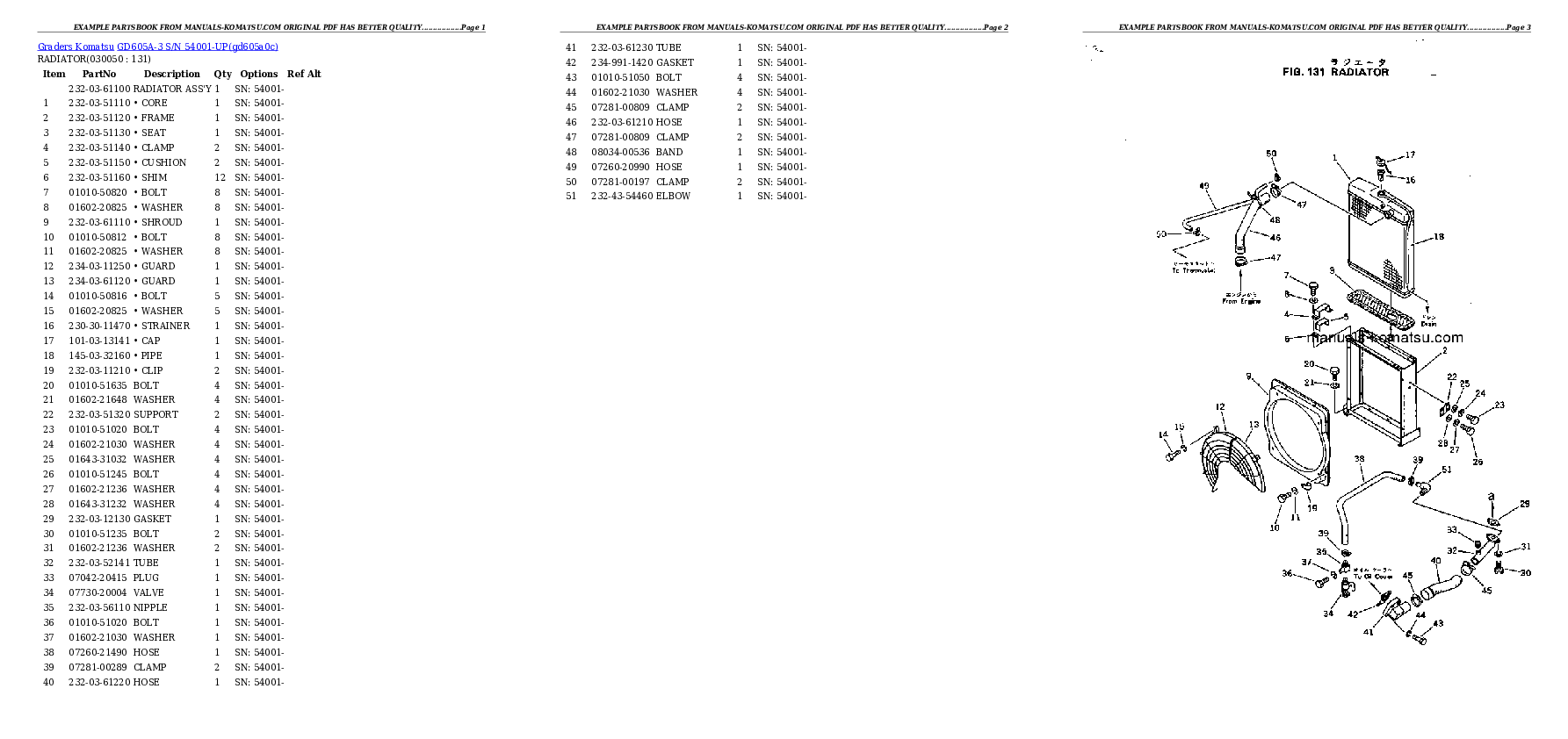 Protected: GD605A-3 S/N 54001-UP Partsbook