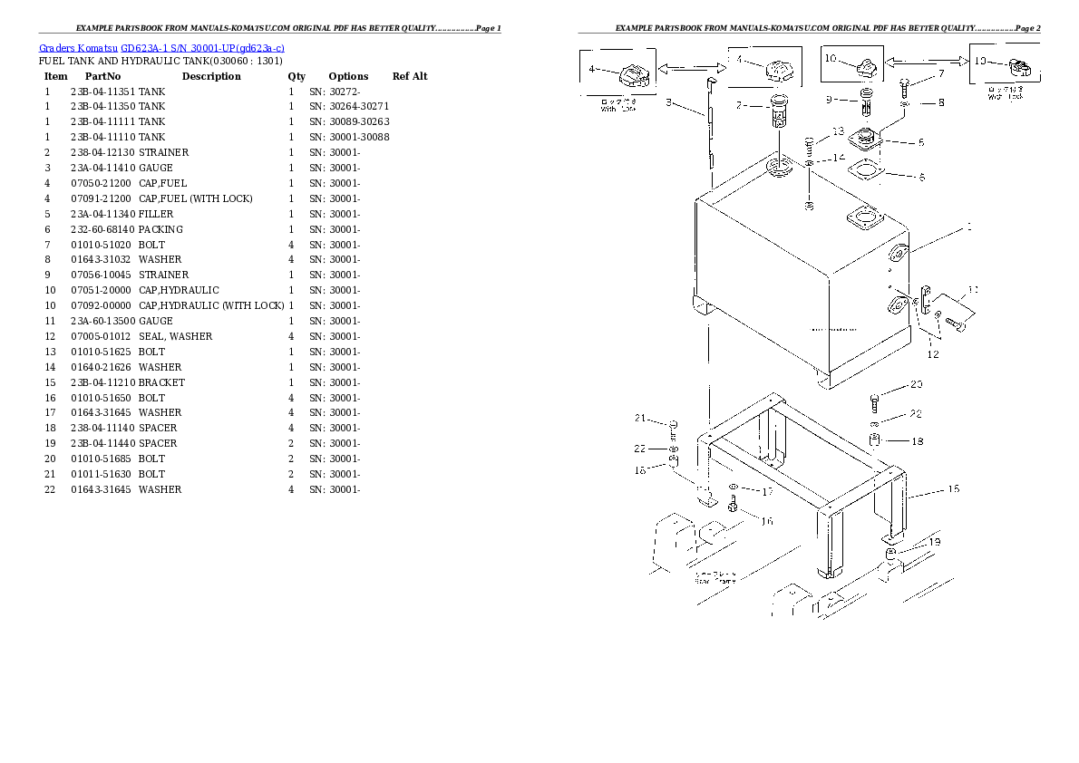 Protected: GD623A-1 S/N 30001-UP Partsbook