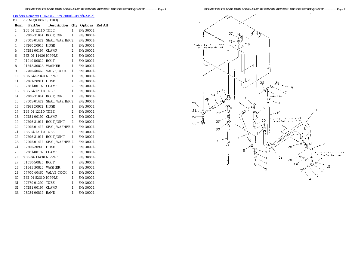 Protected: GD623A-1 S/N 30001-UP Partsbook