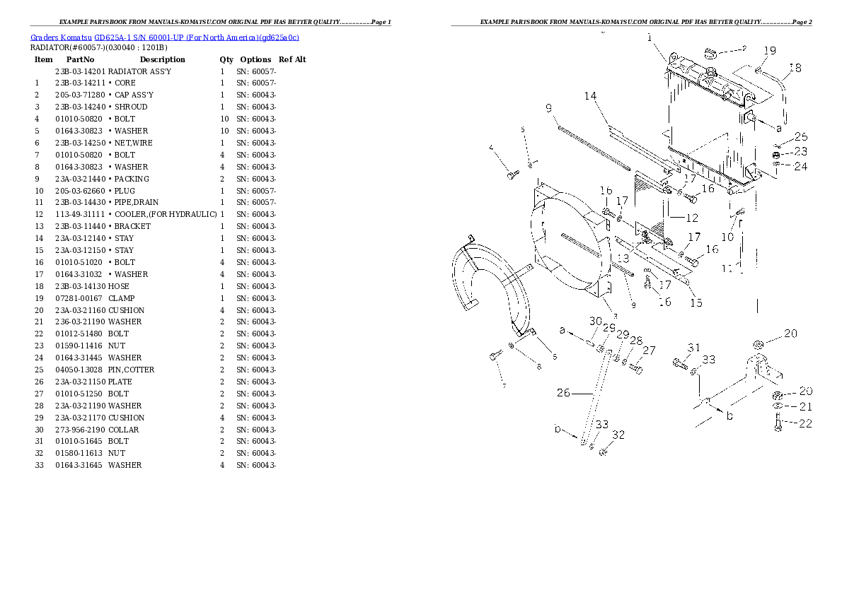 Protected: GD625A-1 S/N 60001-UP (For North America) Partsbook
