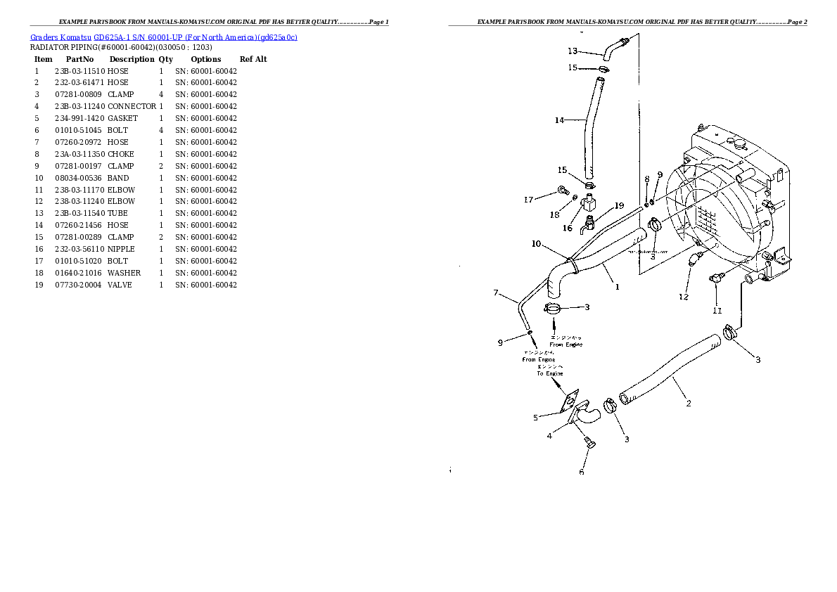 Protected: GD625A-1 S/N 60001-UP (For North America) Partsbook