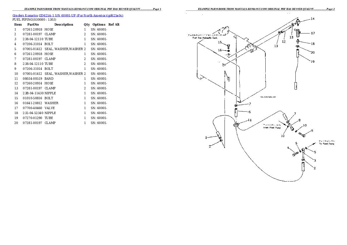 Protected: GD625A-1 S/N 60001-UP (For North America) Partsbook