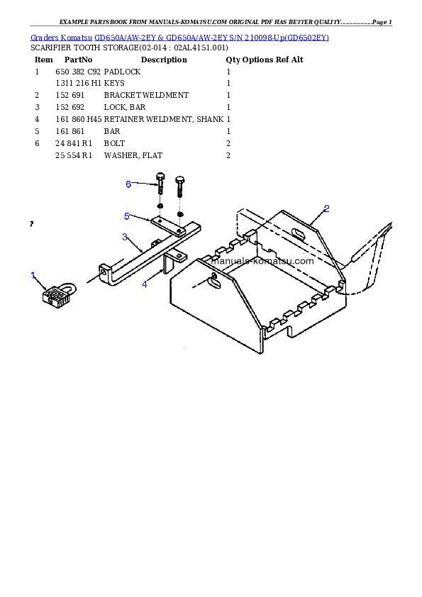 Protected: GD650A/AW-2EY & GD650A/AW-2EY S/N 210098-Up Partsbook