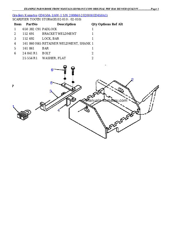 Protected: GD650A-1/AW-1 S/N 200840-202000 Partsbook