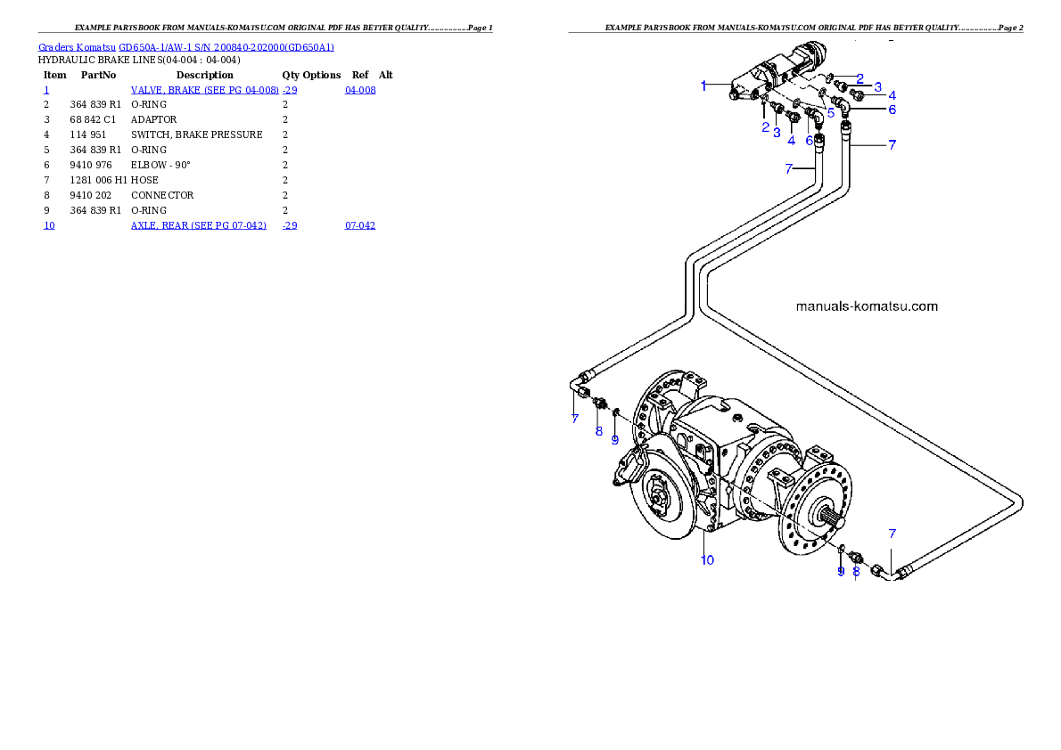 Protected: GD650A-1/AW-1 S/N 200840-202000 Partsbook