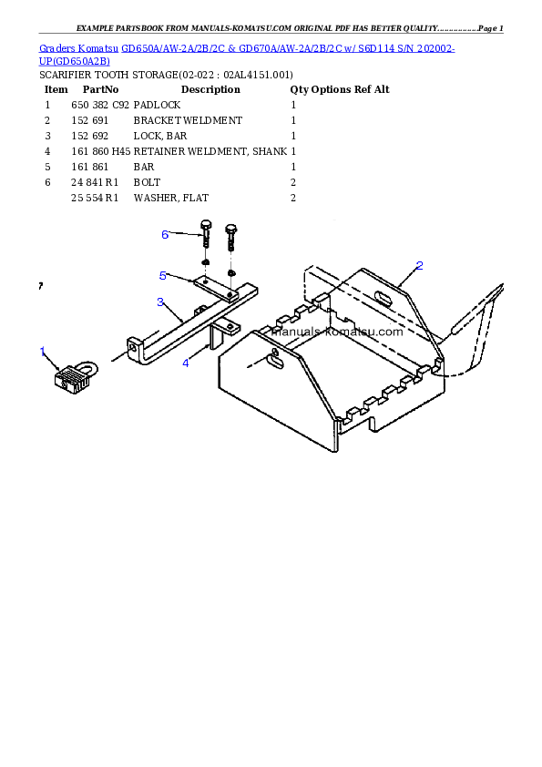 Protected: GD650A/AW-2A/2B/2C & GD670A/AW-2A/2B/2C w/ S6D114 S/N 202002-UP Partsbook
