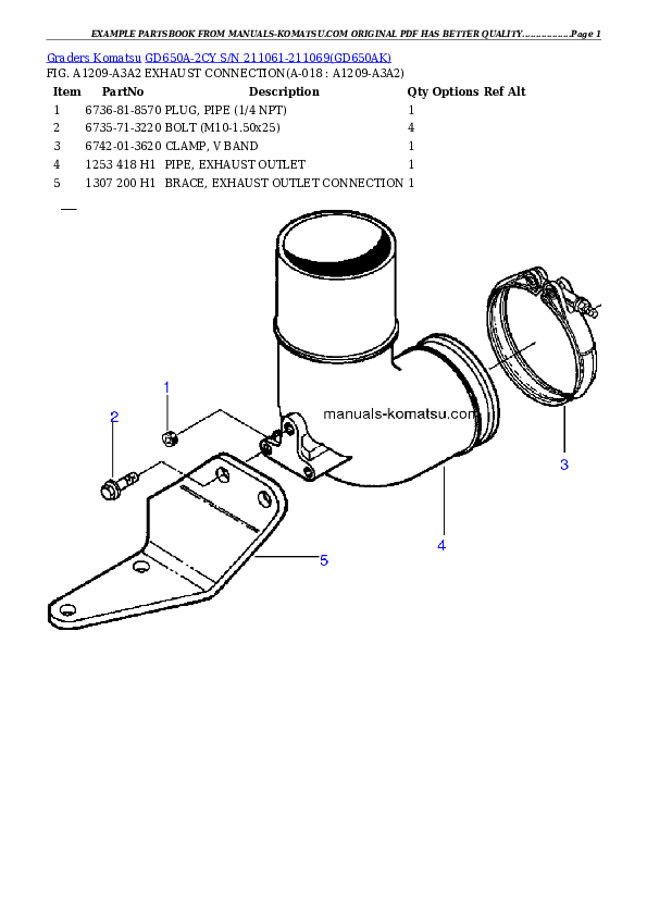 Protected: GD650A-2CY S/N 211061-211069 Partsbook