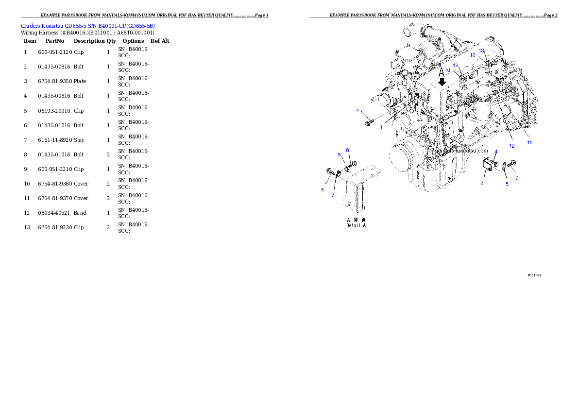 Protected: GD655-5 S/N B40001-UP Partsbook