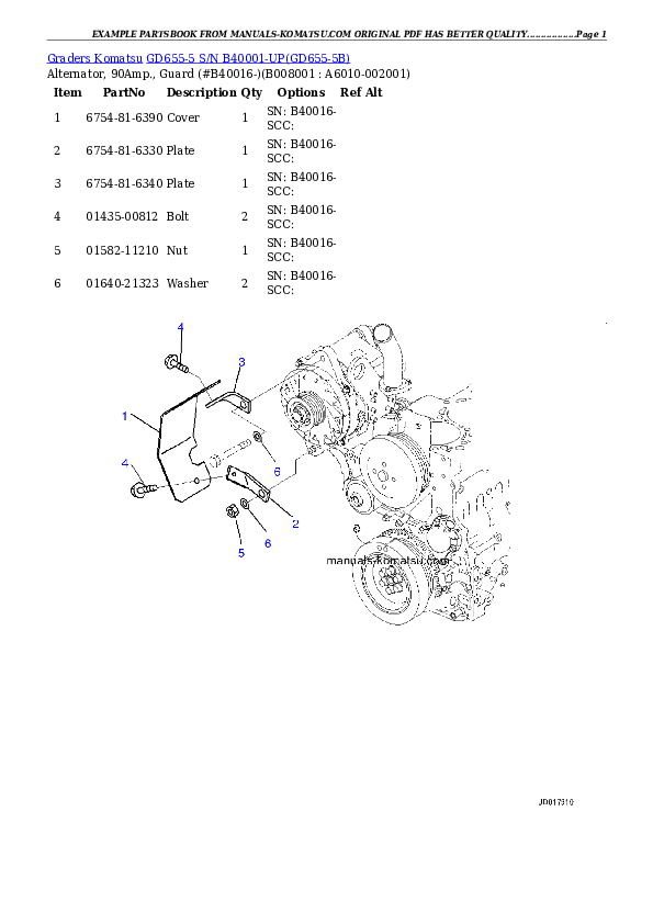 Protected: GD655-5 S/N B40001-UP Partsbook