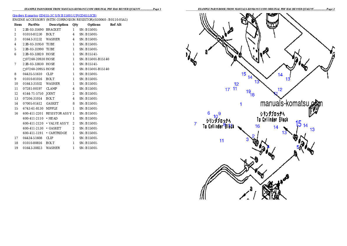 Protected: GD655-3C S/N B15001-UP Partsbook
