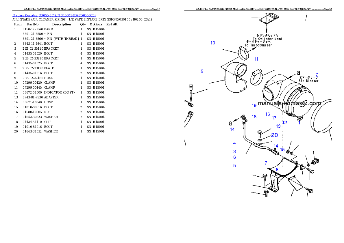 Protected: GD655-3C S/N B15001-UP Partsbook