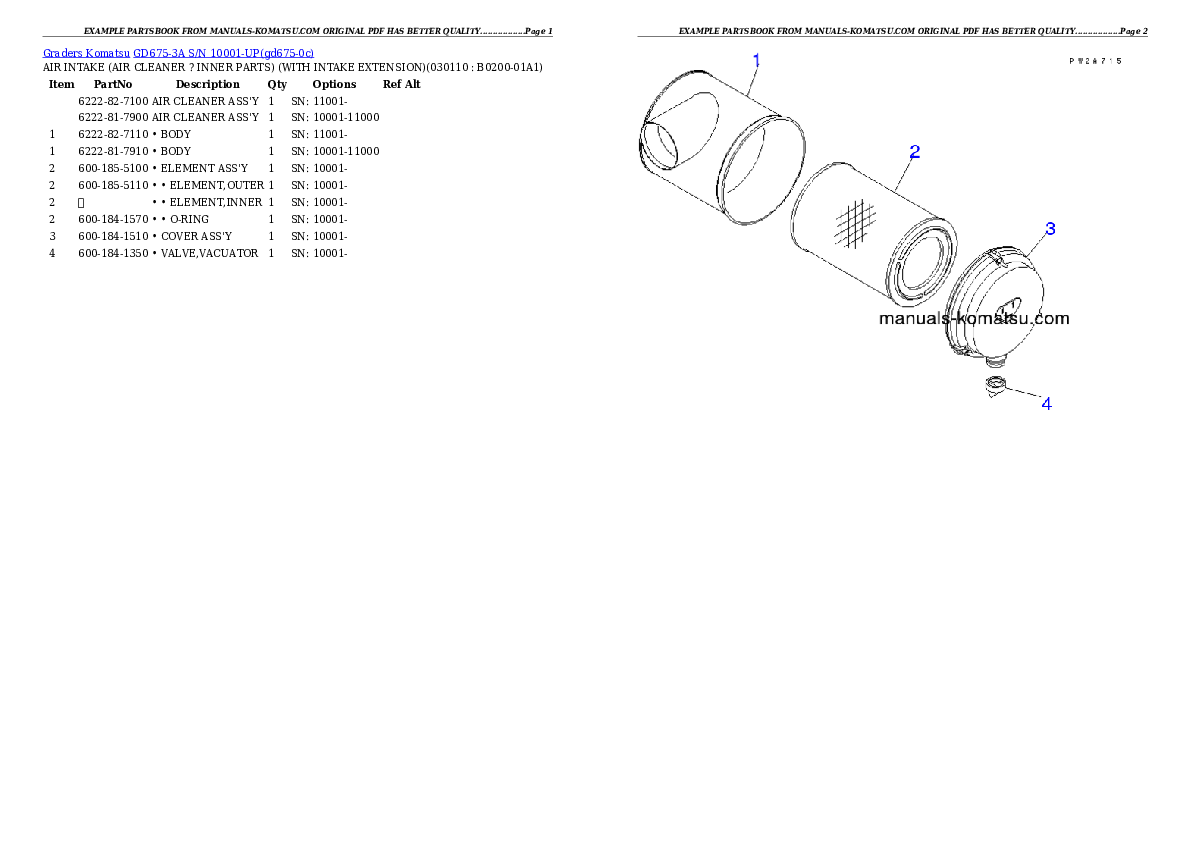 Protected: GD675-3A S/N 10001-UP Partsbook