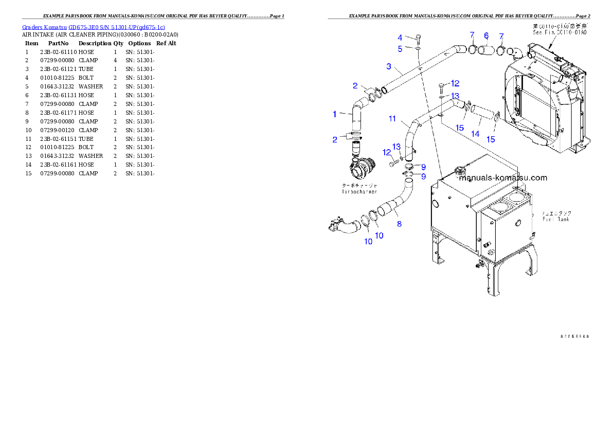 Protected: GD675-3E0 S/N 51301-UP Partsbook