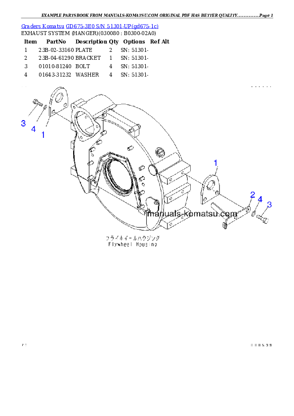 Protected: GD675-3E0 S/N 51301-UP Partsbook