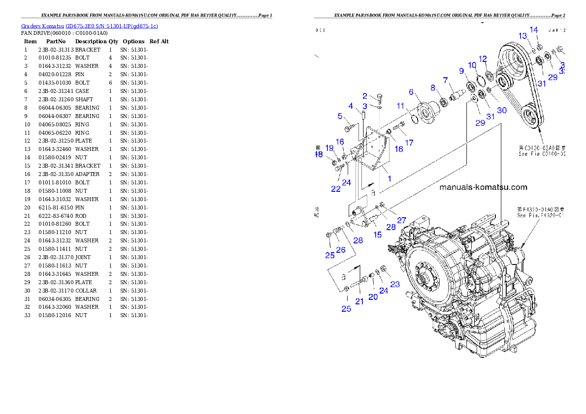 Protected: GD675-3E0 S/N 51301-UP Partsbook