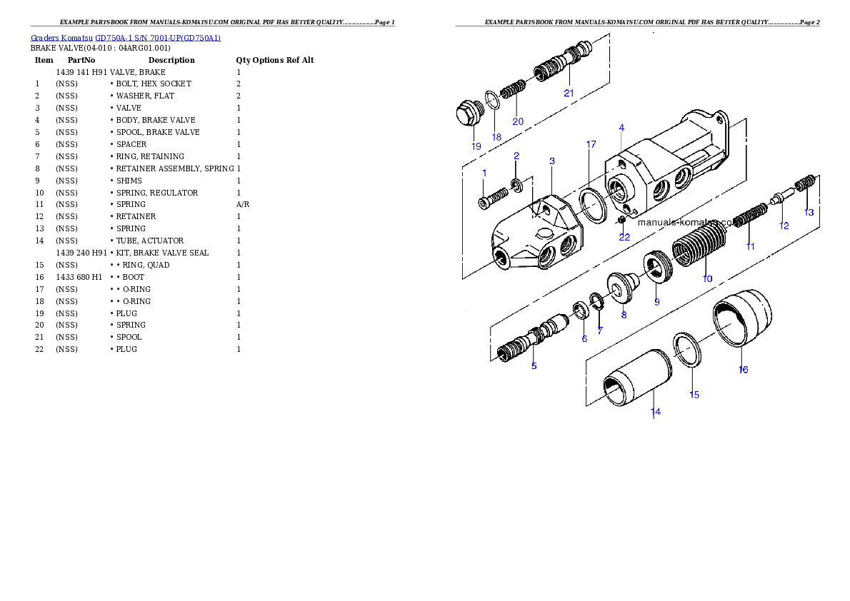 Protected: GD750A-1 S/N 7001-UP Partsbook