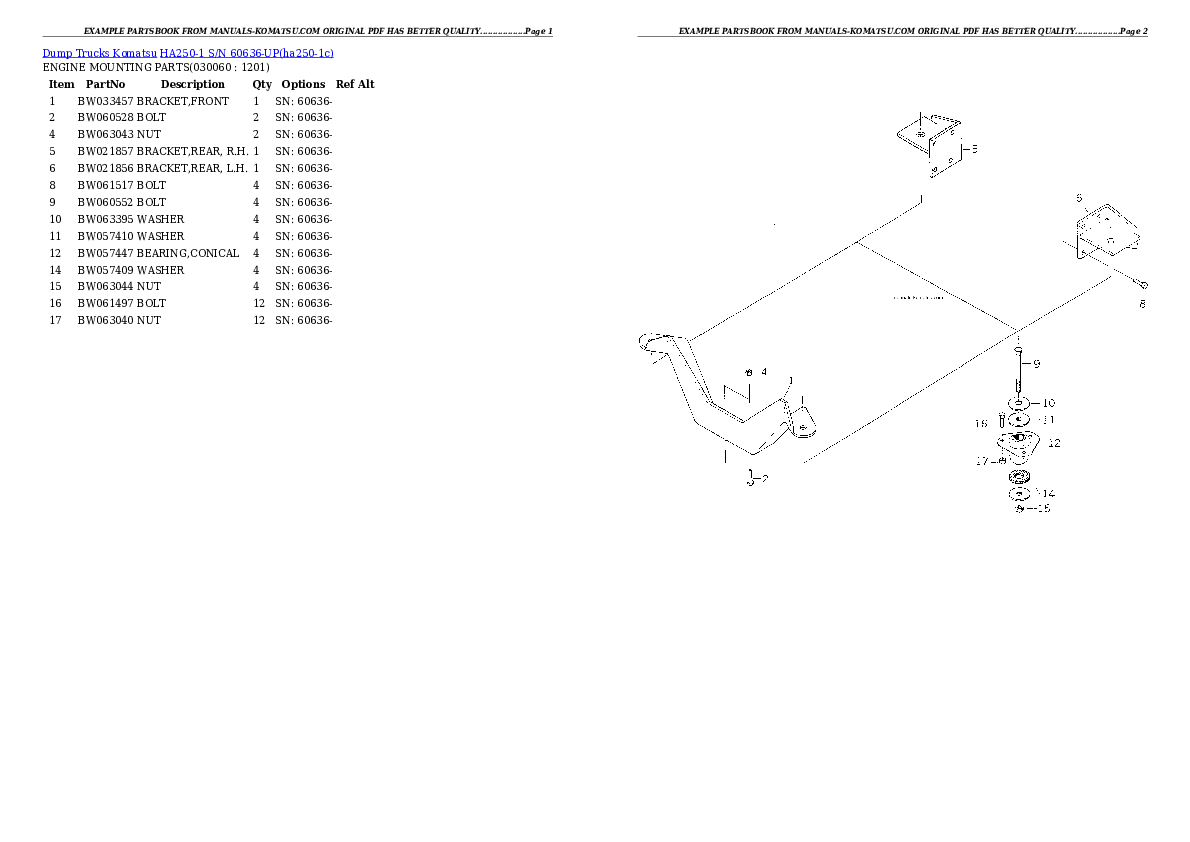 Protected: HA250-1 S/N 60636-UP Partsbook