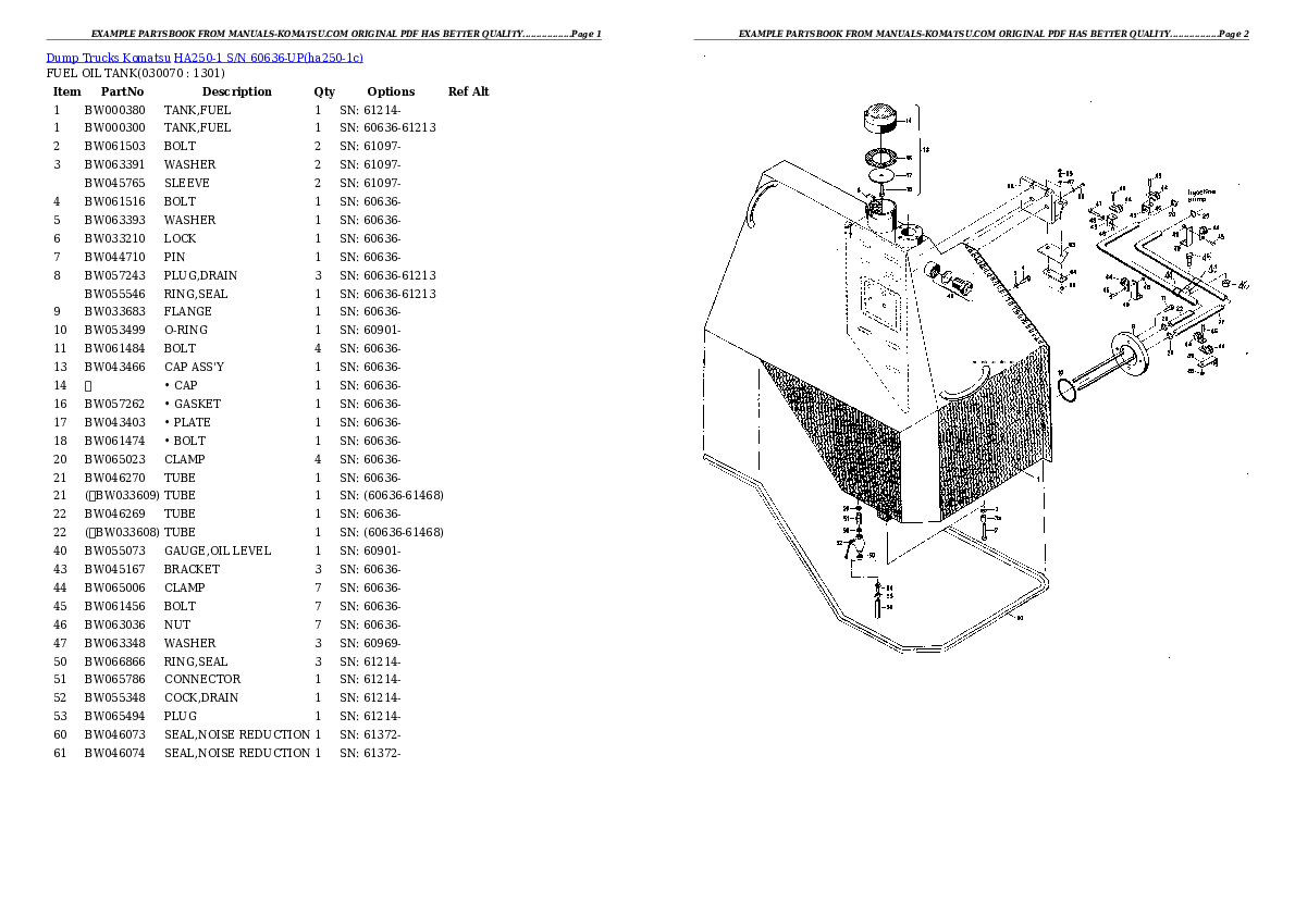 Protected: HA250-1 S/N 60636-UP Partsbook