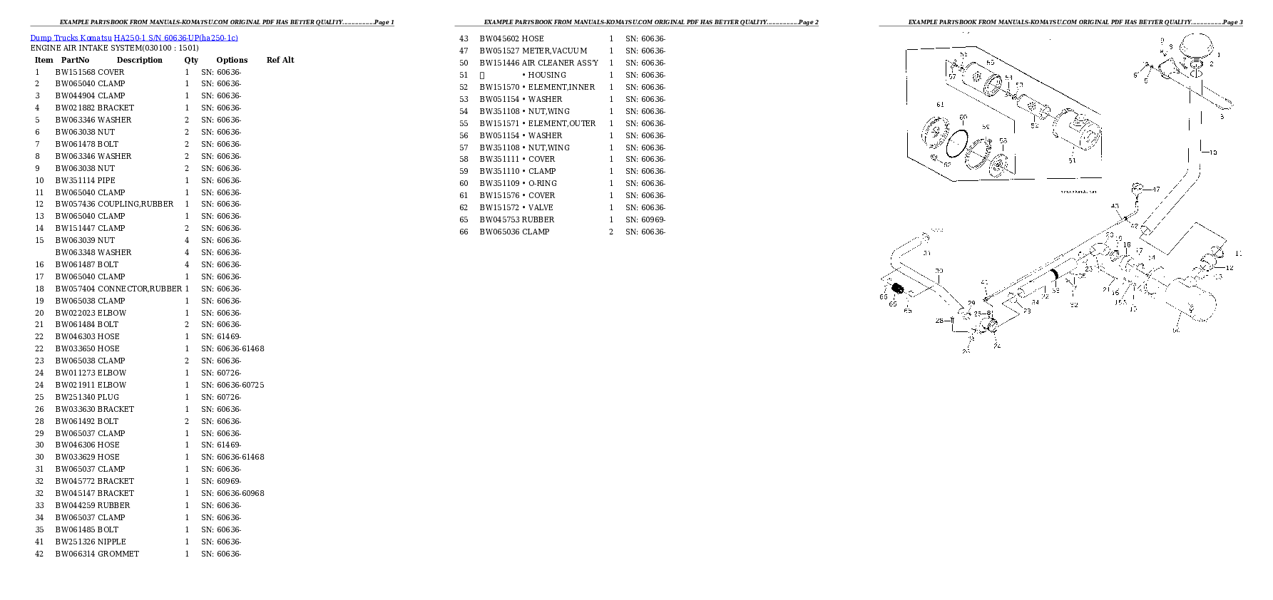 Protected: HA250-1 S/N 60636-UP Partsbook