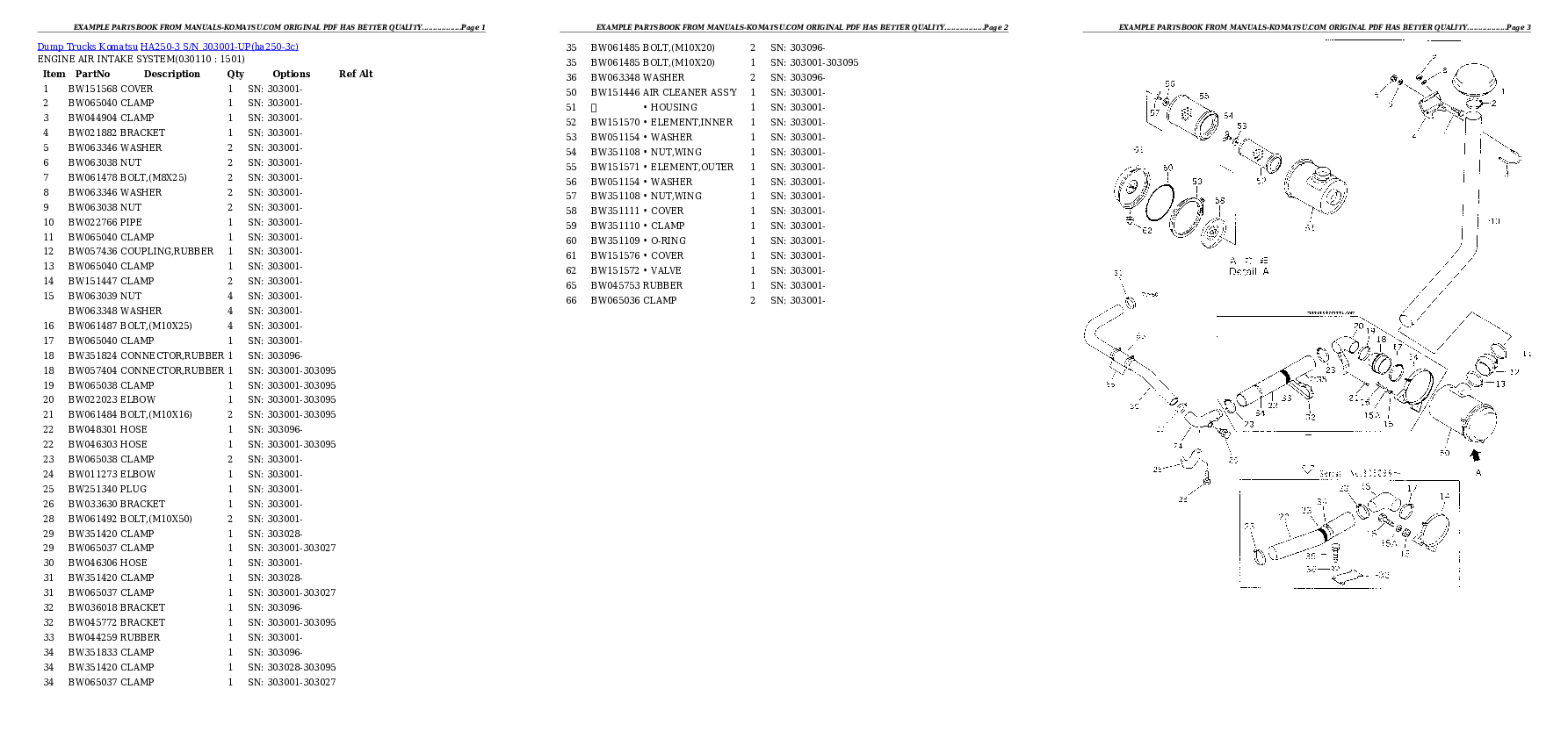 Protected: HA250-3 S/N 303001-UP (ZF Transmission Installed) Partsbook