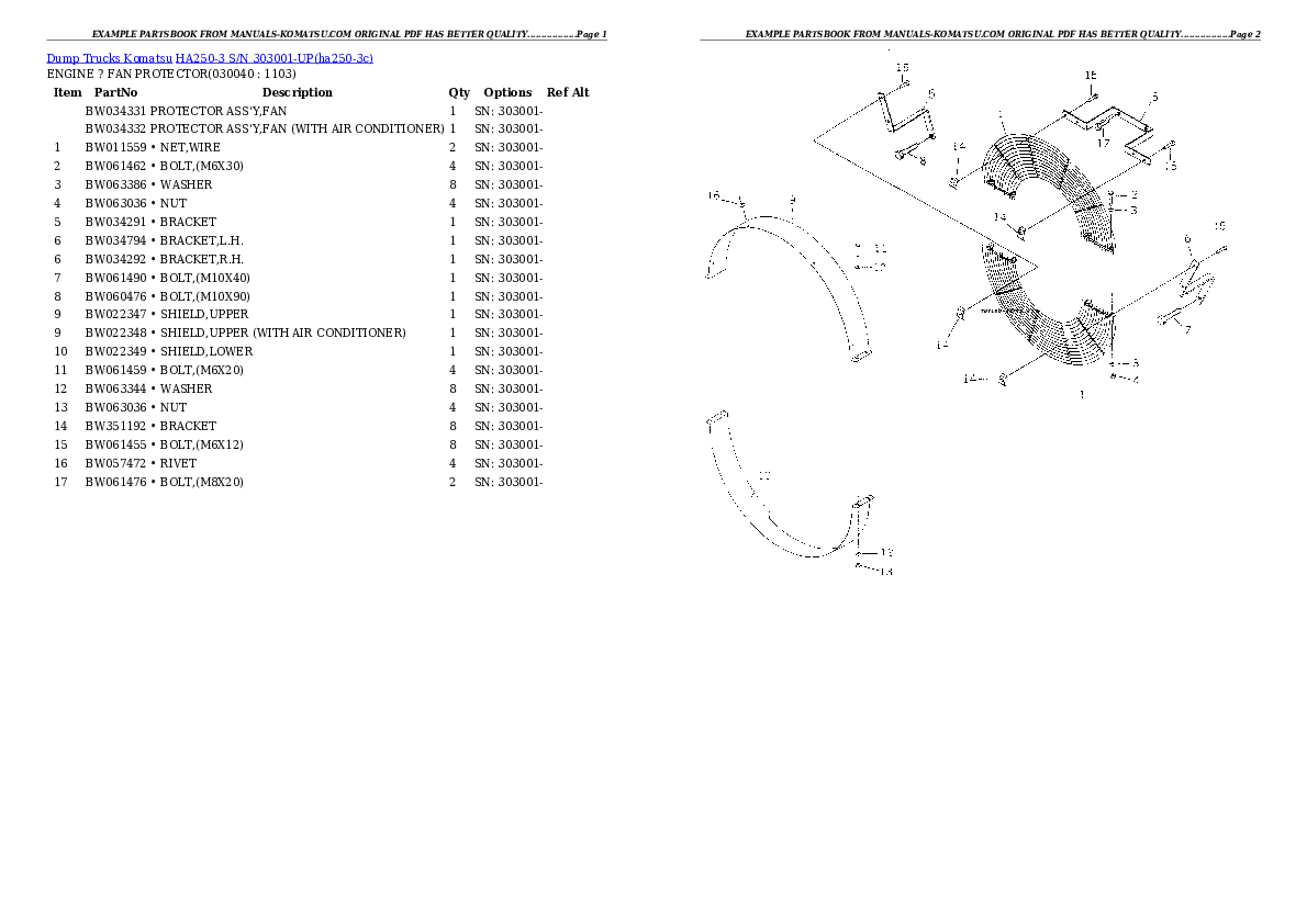 Protected: HA250-3 S/N 303001-UP (ZF Transmission Installed) Partsbook
