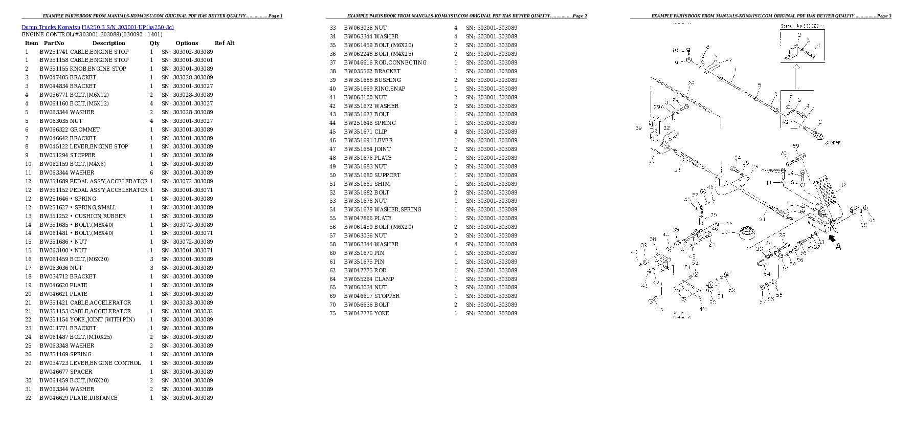 Protected: HA250-3 S/N 303001-UP (ZF Transmission Installed) Partsbook