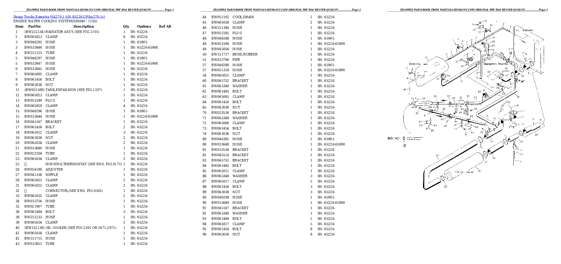 Protected: HA270-1 S/N 65226-UP Partsbook