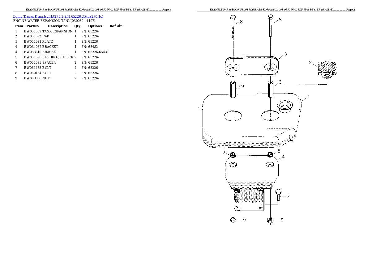 Protected: HA270-1 S/N 65226-UP Partsbook