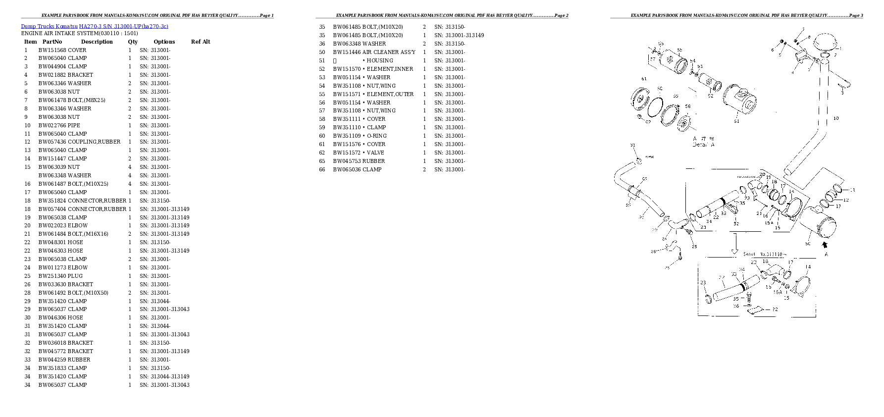 Protected: HA270-3 S/N 313001-UP (ZF Transmission Installed) Partsbook