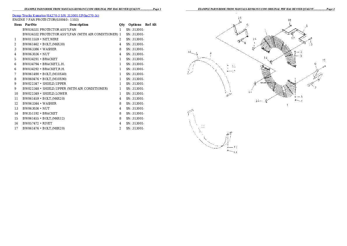 Protected: HA270-3 S/N 313001-UP (ZF Transmission Installed) Partsbook