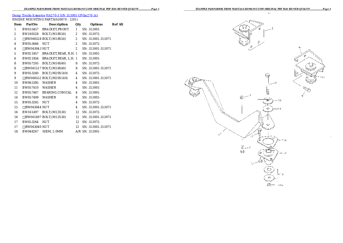 Protected: HA270-3 S/N 313001-UP (ZF Transmission Installed) Partsbook