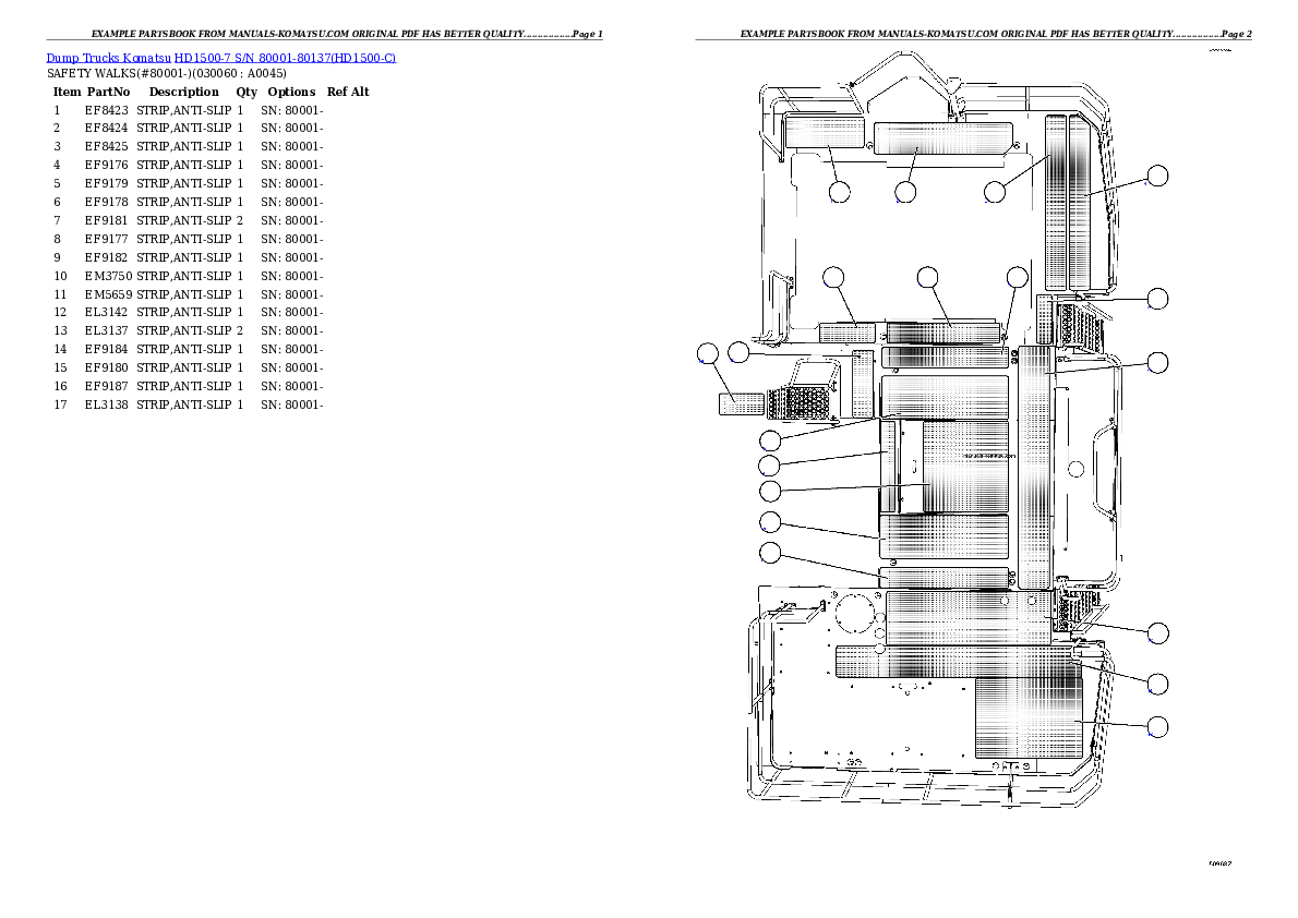 Protected: HD1500-7 S/N 80001-80137 Partsbook