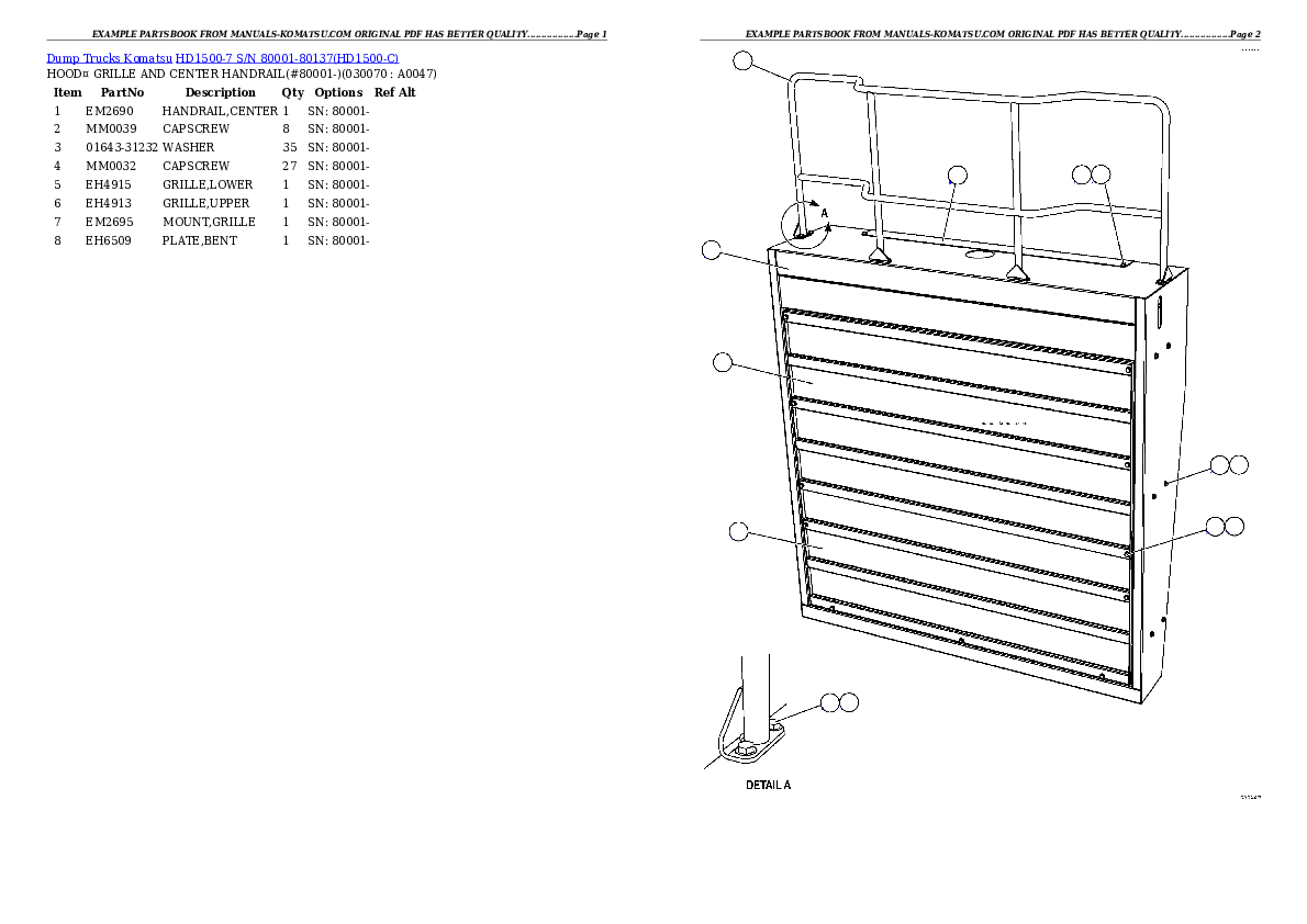 Protected: HD1500-7 S/N 80001-80137 Partsbook