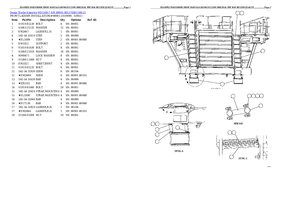 Protected: HD1500-7 S/N 80001-80137 Partsbook